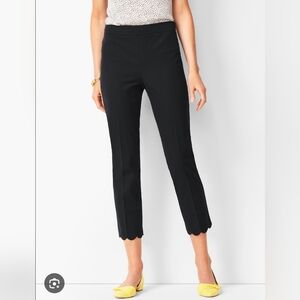 ❤️ NWT! TALBOTS CHATHAM SLIM CROP SCALLOPED HEM PANTS, 8P (29 PETITE)